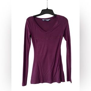 Marciano Burgundy Long Sleeve Top - Size XS